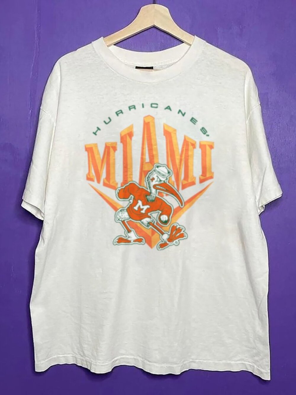 Vintage University of Miami Hurricanes Shirt, Retro 90s NCAA Men Women Shirt Tee